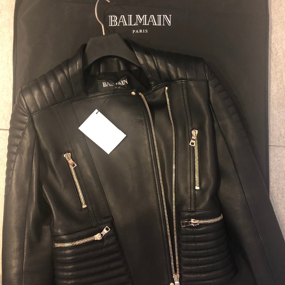 Balmain women's leather jacket